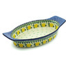 Polish Pottery Stoneware BAKER OVAL W/HANDLES