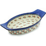 Polish Pottery Stoneware BAKER OVAL W/HANDLES