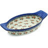Polish Pottery Stoneware BAKER OVAL W/HANDLES