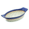 Polish Pottery Stoneware BAKER OVAL W/HANDLES