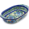 Polish Pottery Stoneware BAKER OVAL W/HANDLES