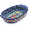 Polish Pottery Stoneware BAKER OVAL W/HANDLES
