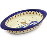 Polish Pottery Stoneware BAKER OVAL W/HANDLES