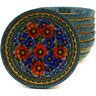 Polish Pottery Stoneware BOWLS SET OF 6
