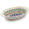 Polish Pottery Stoneware BAKER OVAL W/HANDLES