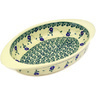 Polish Pottery Stoneware BAKER OVAL W/HANDLES