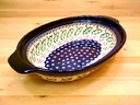 Polish Pottery Stoneware BAKER OVAL W/HANDLES