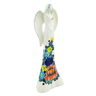 faience Angel Figurine 13&quot; Blooming Roses