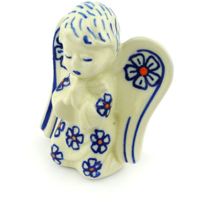 Polish Pottery Angel Figurine 3&quot;