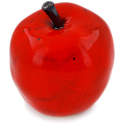 Ceramic Apple Figurine 4&quot; Red
