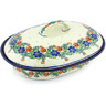 Polish Pottery Baker with Cover 10&quot; Polish Wreath