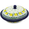 Polish Pottery Baker with Cover 12&quot; Yellow Rose