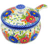 Polish Pottery Baker with Cover with Handles 9&quot; Daydreams UNIKAT