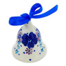 Polish Pottery Bell Figurine 1&quot; The Floral Wish
