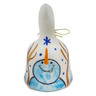 faience Bell Ornament 3&quot; First Snow