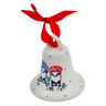 Polish Pottery Bell Ornament 3&quot; Papa Gnome