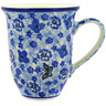 Polish Pottery Bistro Mug True Blue Calico
