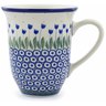 Polish Pottery Bistro Mug Water Tulip