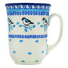 Polish Pottery Bistro Mug Winter Sparrow