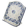 Polish Pottery Book Stand 9&quot; Blue Spring