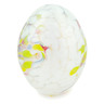 Glass Borowski Hand-blown Glass Egg Figurine Frosty White