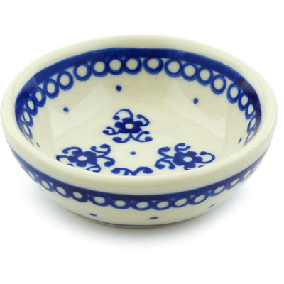 Polish Pottery Bowl 3&quot; Blue Pattern