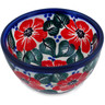 Polish Pottery Bowl 3&quot; Poppies Meadow UNIKAT
