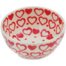 Polish Pottery Bowl 4&quot; Heart Is Full Of Love UNIKAT