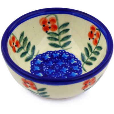 Polish Pottery Bowl 4&quot; Red Berries