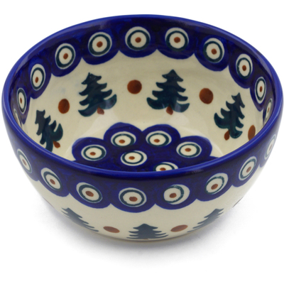 Polish Pottery Bowl 5&quot; Autumn Evergreen