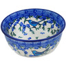 Polish Pottery Bowl 5&quot; Baby Blue Bird