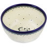 Polish Pottery Bowl 5&quot; Cobalt Cat