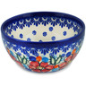 Polish Pottery Bowl 5&quot; Floral Awe UNIKAT