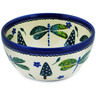 Polish Pottery Bowl 5&quot; Forest Dragonfly UNIKAT