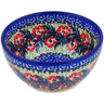 Polish Pottery Bowl 5&quot; Front Porch Blooms