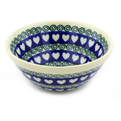 Polish Pottery Bowl 5&quot; My Heart Belongs To You