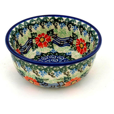Polish Pottery Bowl 5&quot; Spring Song UNIKAT