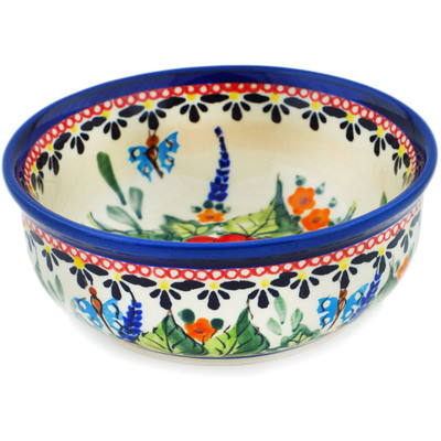 Polish Pottery Bowl 5&quot; Spring Splendor UNIKAT