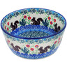 Polish Pottery Bowl 5&quot; Squirrel Paradise UNIKAT