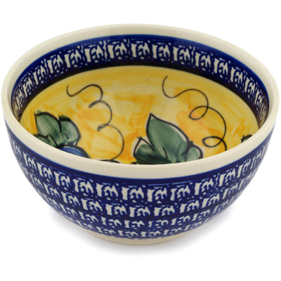 Polish Pottery Bowl 5&quot; Tuscan Grapes