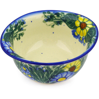 Polish Pottery Bowl 5&quot; Wildflower Meadow