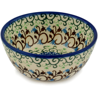 Polish Pottery Bowl 5&quot; Woodland Lace