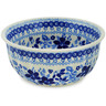 Polish Pottery Bowl 6&quot; Blue Frost UNIKAT