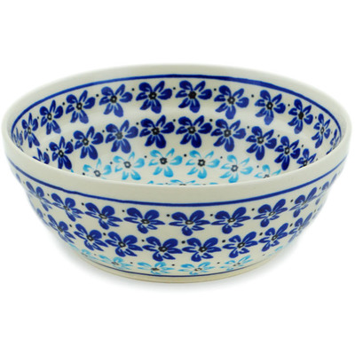 Polish Pottery Bowl 6&quot; Ombre Blue