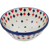Polish Pottery Bowl 6&quot; Suit Of Cards