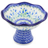 Polish Pottery Bowl 8&quot; Feathery Bluebells