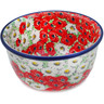 Polish Pottery Bowl 8&quot; Spring Blossom Harmony UNIKAT