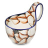 Polish Pottery Bowl with Loop Handle 16 oz Autumn Poppies UNIKAT