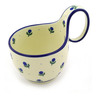 Polish Pottery Bowl with Loop Handle 16 oz Blue Buds