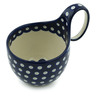 Polish Pottery Bowl with Loop Handle 16 oz Blue Eyes